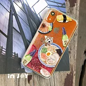 INJOYmall for iPhone XR 小熊貓吃拉麵 透明 閃亮 流沙手機殼 保護殼
