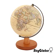 SkyGlobe 8吋仿古海洋日式木質底座地球儀(英文版)