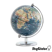 SkyGlobe 5吋衛星亮面金屬手臂地球儀(中文版)