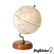 SkyGlobe 10吋仿古木質底座立體地球儀(中英文對照)