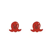 Snatch X 日日野餐 日本文化系列 - 紅通通小章魚香腸 - 貼耳耳環