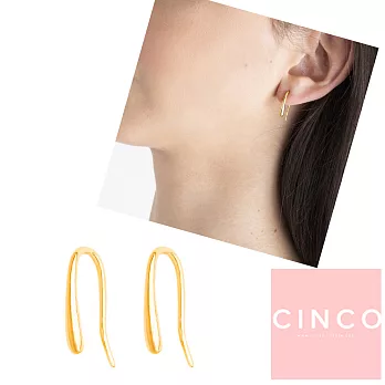 CINCO 葡萄牙精品 Rosemere earrings 925純銀鑲24K金 迷你岩漿耳環