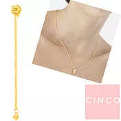 CINCO 葡萄牙精品 Li necklace 925純銀鑲 24K金愛心項鍊 迷你款