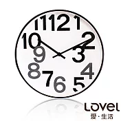 Lovel 20cm普普風鋁框時鐘 - 共2款率性灰