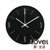 Lovel 20cm簡約鋁框時鐘- 共2色炙熱黑