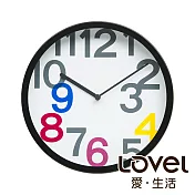 Lovel 25cm普普風膠框靜音時鐘(P2507B-P)