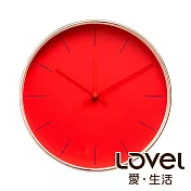 Lovel 25cm簡約玫瑰金框靜音時鐘 - 共4款夕色橙紅