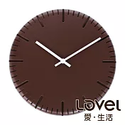 Lovel 30cm木刻靜音時鐘 - 共3款巧克棕