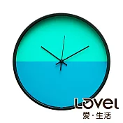 Lovel 30cm美式極簡金屬框靜音時鐘 - 共3款綠藍