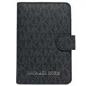 MICHAEL KORS 防刮小logo護照夾-黑色(現貨+預購)黑色