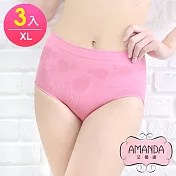 AMANDA艾曼達 加大內褲 3D超大彈性包臀(XL-Q加大-3件)隨機色x3