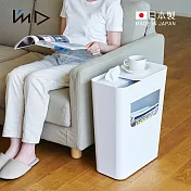 【日本岩谷Iwatani】日本製ENOTS側面收納置物活動邊桌(附輪)-13.5L-白