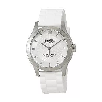 COACH 矽膠石英指針手錶-白（現貨＋預購）白