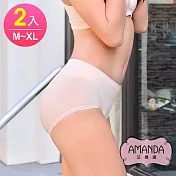 AMANDA艾曼達 包臀內褲 嫘縈纖維竹炭棉底褲(M-XL 2件)M-淺色x2