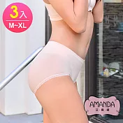 AMANDA艾曼達 包臀內褲 嫘縈纖維竹炭棉底褲(M-XL 3件)M-深色x3