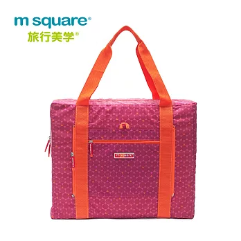 m square商旅系列Ⅱ 折疊購物袋M-紅色六角紋