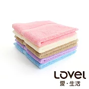 Lovel 嚴選六星級飯店素色純棉方巾6件組(共5色)米黃6件組