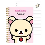 San-X 拉拉熊簡單生活系列線圈筆記本。懶妹
