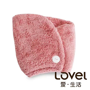 Lovel 7倍強效吸水抗菌超細纖維浴帽-共9色蜜桃粉