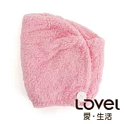 Lovel 7倍強效吸水抗菌超細纖維浴帽-共9色芭比粉