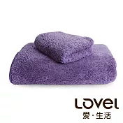 Lovel 7倍強效吸水抗菌超細纖維浴巾/毛巾2件組(共9色)棉柔紫