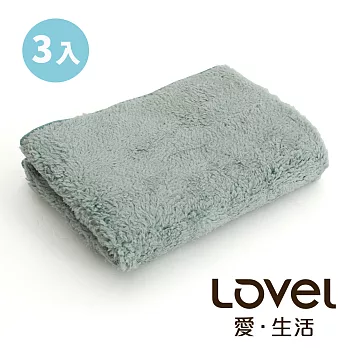Lovel 7倍強效吸水抗菌超細纖維毛巾3入組(共9色)湖水綠