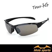 MOLA摩拉兒童(8-12)運動太陽眼鏡 黑色 頂級防護鏡片 UV400  跑步/自行車/棒球 Tour-blb