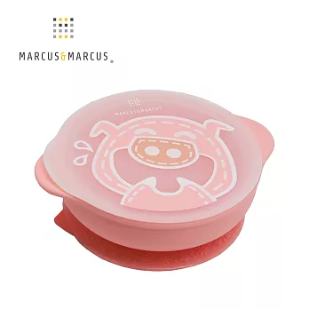 【MARCUS＆MARCUS】動物樂園幼兒自主學習吸盤碗(含蓋子) 多款任選 粉紅豬