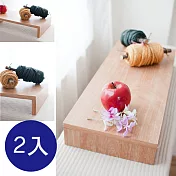【誠田物集】台灣製木紋萬用收納螢幕桌上架/置物架-2入組原木琥珀