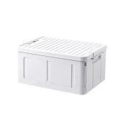 【家適帝】日韓熱銷大容量帶蓋折疊收納箱4入白色
