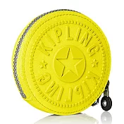 KIPLING圓形防水零錢包-螢光黃