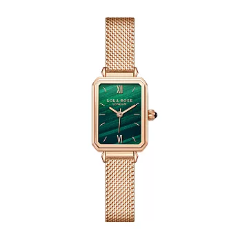 英國Lola Rose 氣質優雅寶石綠方形淑女手錶 -方形 綠-米蘭