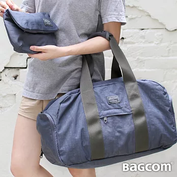 BAGCOM 隨喜收納多用袋-藍灰-搭配專用減壓背帶+收納包斜肩帶