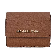 MICHAEL KORS 簡約皮革扣式零錢包-駝色（現貨+預購）駝色