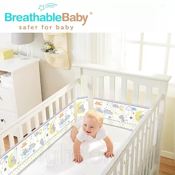 英國 BreathableBaby 透氣嬰兒床圍 全包型 (18436晚安小熊)