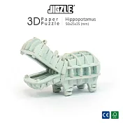 JIGZLE ® 3D-紙拼圖-河馬