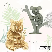 JIGZLE Z00動物明星兩件組 熊貓(木材質) + 無尾熊(紙材質)