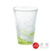 日本津輕 漩渦玻璃飲料杯300ml-共三色綠色