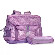 美國【Bixbee】閃采系列-[夢幻紫超值組]中童輕量舒壓背/書包+筆袋