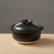 有種創意-日本萬古燒-珠玉點點雜炊土鍋5.5號-黑(0.9L)