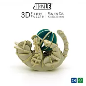 JIGZLE ® 3D-紙拼圖-玩耍的貓