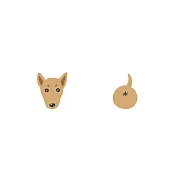 Snatch X 日日野餐 狗狗系列 - 米克斯黃狗 - 貼耳耳環