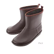 日本製【Charming】時尚造型 個性雪靴雨鞋 712 深咖啡色S