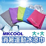 MKCool 消暑冰涼巾-運動涼感毛巾/領巾/頭巾 (大 2入組) 紅