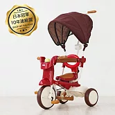 iimo 第二代#02 【遮陽防曬升級款】日本iimo摺疊三輪車-紅色