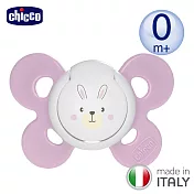 chicco-舒適哺乳-機能型矽膠安撫奶嘴1入-小 (嫩粉兔)