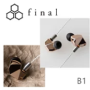 Final  匠人精製 B系列 Final-B1 一圈一鐵 完美均衡樂音 可換線式入耳式耳機 台灣代理公司貨保固2年