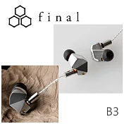 Final B3 日本匠人精製 二圈鐵單體 清晰爽朗音樂表現 可換線式入耳式耳機 台灣代理公司貨保固2年