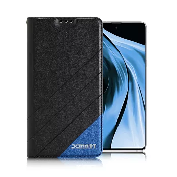 Xmart for 三星 SAMSUNG Galaxy Note 10 完美拼色磁扣皮套黑