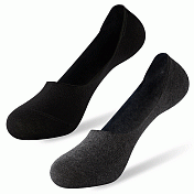 【夢拉】(919-22)後跟止滑一體成形低口襪-6雙入(黑色/ 灰色)/